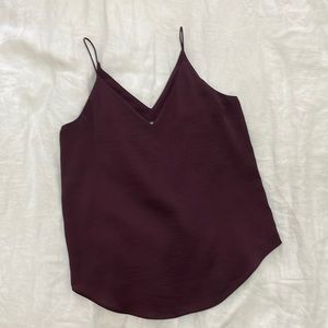 Express Burgundy Sleeveless Blouse Top Size XXS Petite